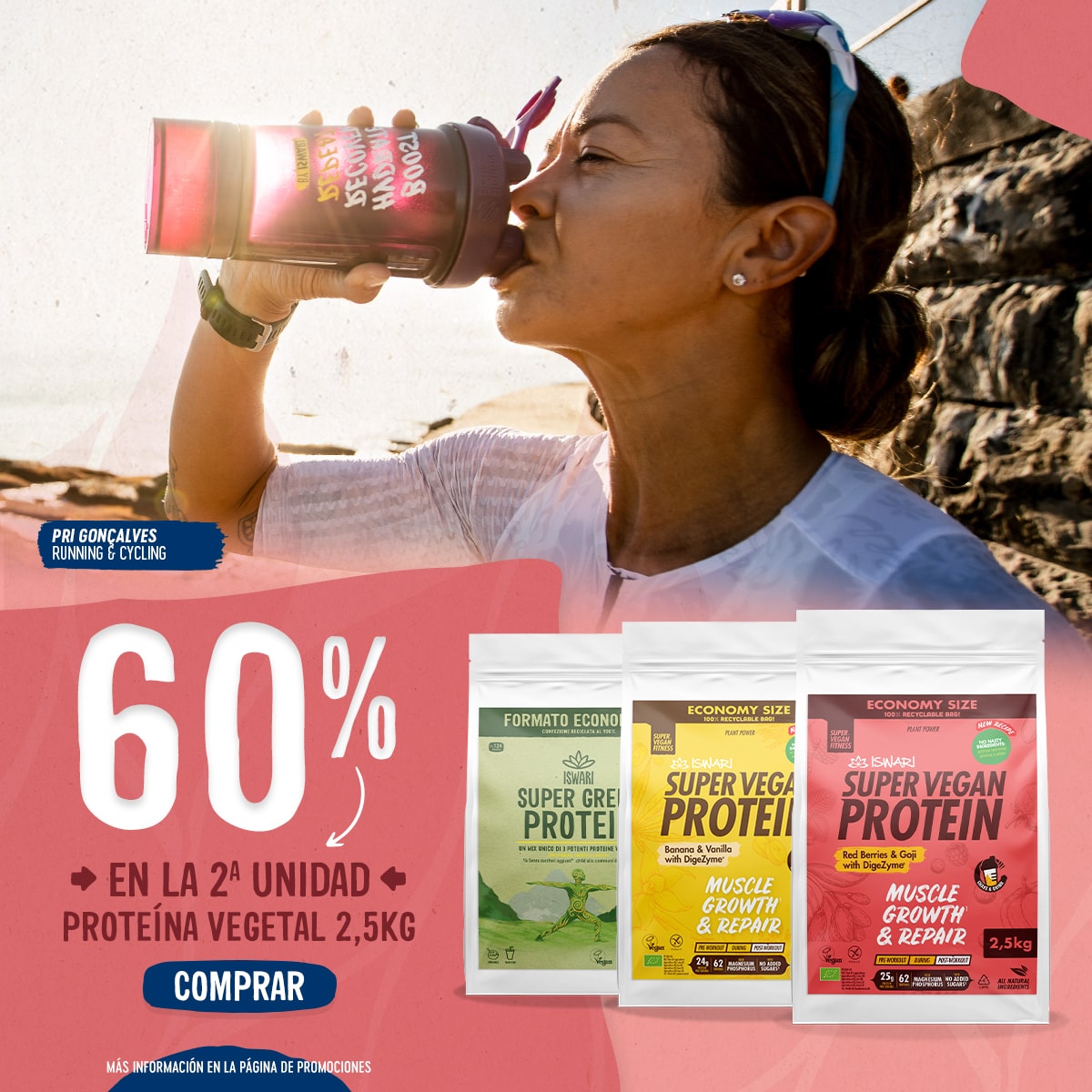 60% en la 2a Unidad de Proteína Vegetal 2,5kg